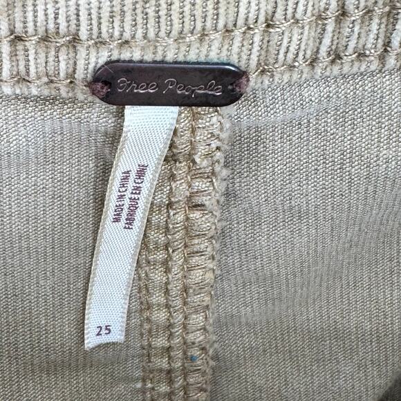 Free People Corduroy Pants Size 25 Tan - Picture 4 of 5
